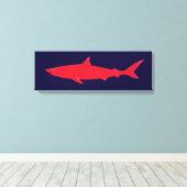 Toile décor de mer de requin rouge (Insitu (Plancher de Bois))