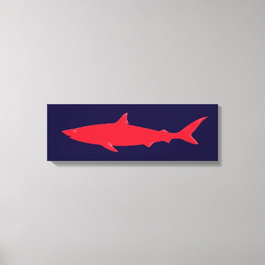 Toile décor de mer de requin rouge (Recto)