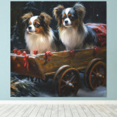 Toile Décor de Noël Papillon Snowy Sleigh (Insitu (Plancher de Bois))
