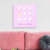 Toile Décor de Noël rose Abstrait (Insitu(Salon))