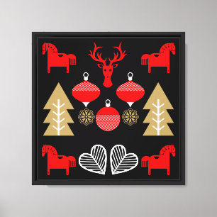 Toile Décor de Noël Scandi