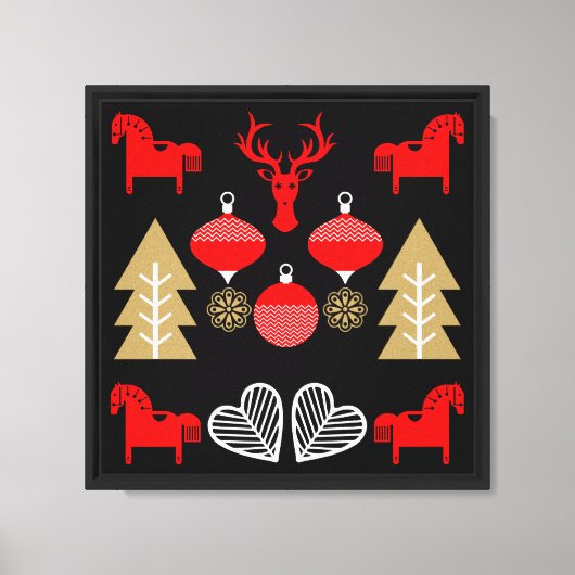 Toile Décor de Noël Scandi (Recto)