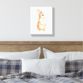 Toile Décor de pépinière de fleurs de lapin mignon (Insitu(Chambre))