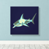 Toile décor de requin bleu (Insitu (Plancher de Bois))