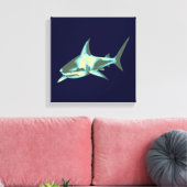 Toile décor de requin bleu (Insitu(Salon))