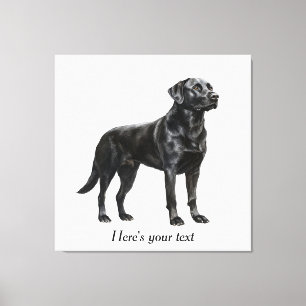Toile Décor de retrieur Black Labrador personnalisé