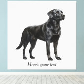 Toile Décor de retrieur Black Labrador personnalisé (Insitu (Plancher de Bois))