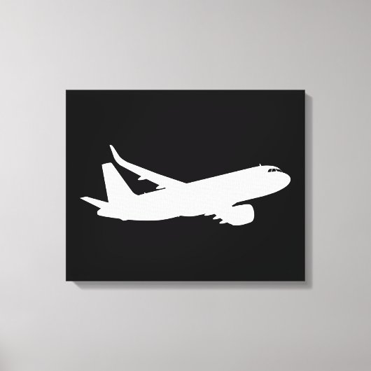 Toile Décor de vol en silhouette blanche (Recto)