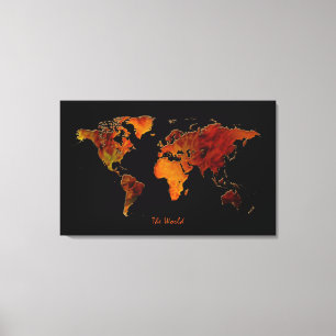 Toile Décor Décor Nouveau Monde Carte Art Imprimer