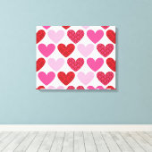 Toile DÉCOR DES MURS :: Coeurs damassés 1 (Insitu (Plancher de Bois))