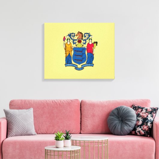 Toile Décor design du drapeau d'état du New Jersey (Insitu(Salon))