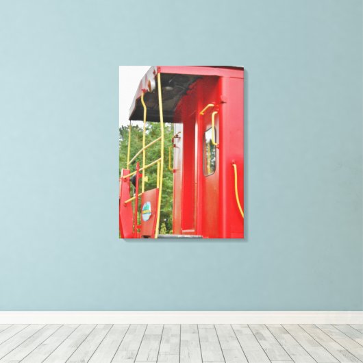 Toile Décor Du Train Caboose Adirondack (Insitu (Plancher de Bois))