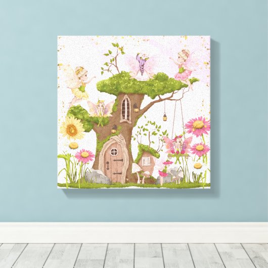 Toile Décor Fairy Nursery Ensemble de 3 (Insitu (Plancher de Bois))