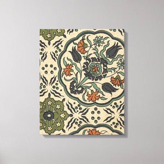 Toile Décor Floral Perse Carrelage (Recto)