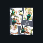 Toile Décor moderne design multi photo famille bleu mais<br><div class="desc">Décor moderne et design multi photo famille maison. La couleur bleu marine moderne peut être changée.</div>