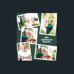 Toile Décor moderne et design famille multi photo vert m<br><div class="desc">Décor moderne et design multi photo famille maison. La couleur vert foncé moderne peut être changée.</div>