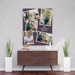 Toile Décor moderne et design multi photo famille violet<br><div class="desc">Décor moderne et design multi photo famille maison. La couleur violette moderne peut être changée.</div>