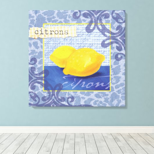 Toile Décor Mur Citrons/Citrons (Insitu (Plancher de Bois))