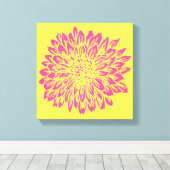 Toile Décor mural rose et jaune (Insitu (Plancher de Bois))