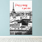 Toile Décor photo Paris en noir et blanc avec devis (Insitu (Plancher de Bois))