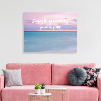 Toile Décor photographique de plage avec devis de voyage