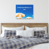 Toile Décor photographique de plage avec devis de voyage (Insitu(Chambre))