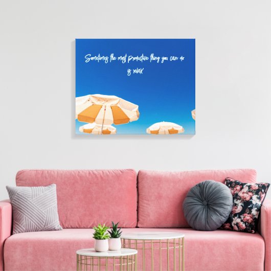 Toile Décor photographique de plage avec devis de voyage (Insitu(Salon))