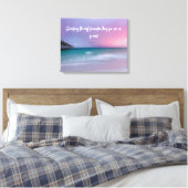 Toile Décor photographique de plage avec devis de voyage (Insitu(Chambre))
