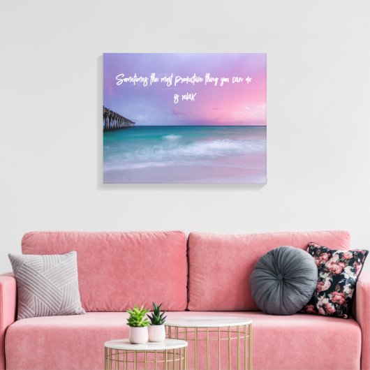 Toile Décor photographique de plage avec devis de voyage (Insitu(Salon))