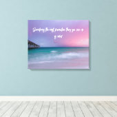 Toile Décor photographique de plage avec devis de voyage (Insitu (Plancher de Bois))