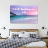 Toile Décor photographique de plage avec devis de voyage (Insitu(Chambre))