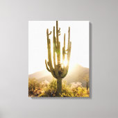 Toile Décor photographique du désert avec Cactus (Recto)