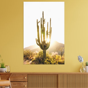 Toile Décor photographique du désert avec Cactus