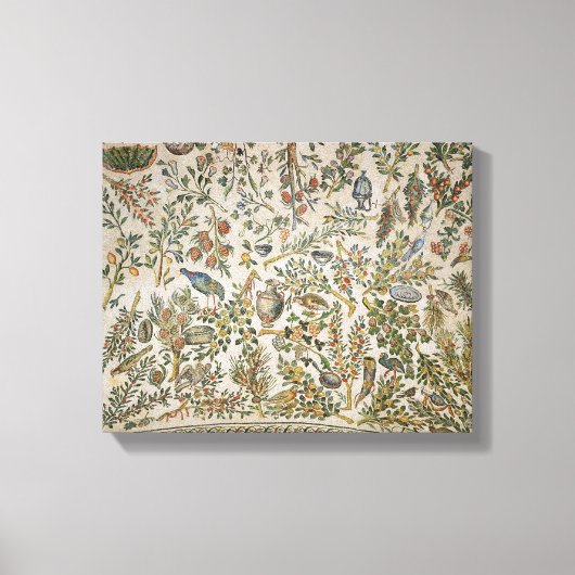 Toile Décor plafond avec fleurs et oiseaux (mosaïque) (Recto)