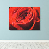 Toile Décor rose rouge humide (Insitu (Plancher de Bois))