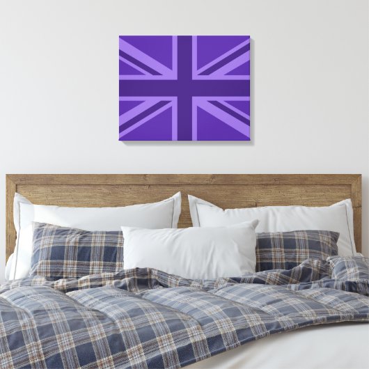 Toile Décor Union Jack Accent Violet (Insitu(Chambre))