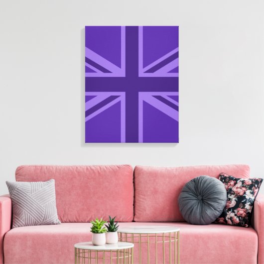 Toile Décor Union Jack Accent Violet (Insitu(Salon))
