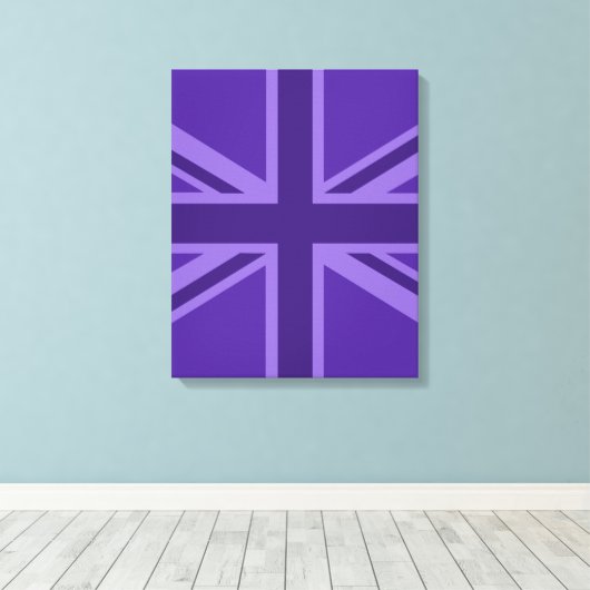 Toile Décor Union Jack Accent Violet (Insitu (Plancher de Bois))