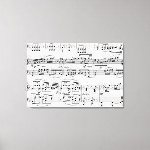 Toile décoration avec notes de musique