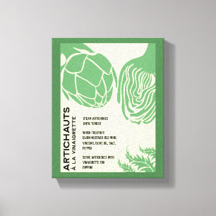 Toile Décoration de cuisine en forme d'artichaut pour la