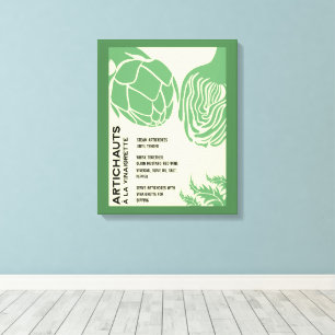 Toile Décoration de cuisine en forme d'artichaut pour la