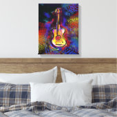 Toile décoration de guitare couleur (Insitu(Chambre))