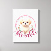 Toile Décoration de mur de nurserie de chiot adorable (Recto)