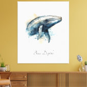 Toile Décoration murale côtière de baleine bleue (Insitu(Salon))