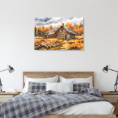 Toile Décoration murale de cabane d'automne confortable (Insitu(Chambre))
