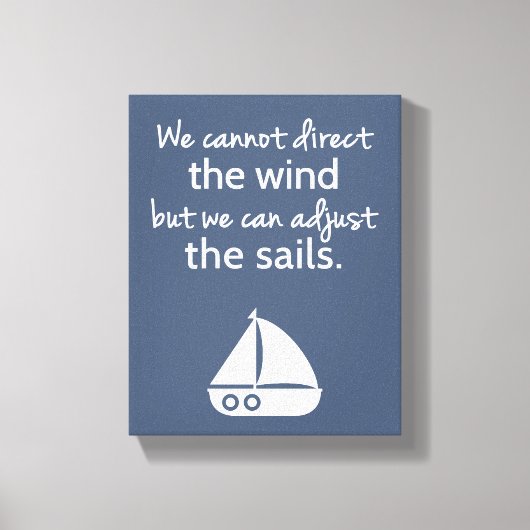 Toile Décoration murale de citation positive de bateau à (Recto)
