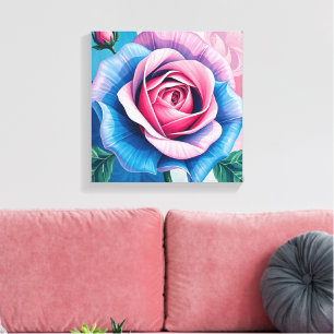 Toile Décoration murale de rose vintage Art de fleur ant