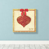 Toile Décoration rouge de Noël Paix (Insitu (Plancher de Bois))