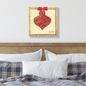 Toile Décoration rouge de Noël Paix (Insitu(Chambre))