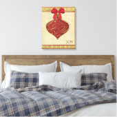 Toile Décoration rouge de Noël Paix (Insitu(Chambre))